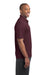 Sport-Tek ST680 Mens Micro-Mesh Moisture Wicking Short Sleeve Polo Shirt Maroon Model Side