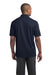 Sport-Tek ST680 Mens Micro-Mesh Moisture Wicking Short Sleeve Polo Shirt True Navy Blue Model Back