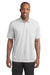 Sport-Tek ST680 Mens Micro-Mesh Moisture Wicking Short Sleeve Polo Shirt White Model Front