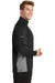 Sport-Tek ST854 Mens Sport-Wick Moisture Wicking 1/4 Zip Sweatshirt Black/Heather Charcoal Grey Model Side