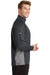 Sport-Tek ST854 Mens Sport-Wick Moisture Wicking 1/4 Zip Sweatshirt Charcoal Grey/Heather Charcoal Grey Model Side