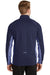 Sport-Tek ST854 Mens Sport-Wick Moisture Wicking 1/4 Zip Sweatshirt True Navy Blue/Heather True Navy Blue Model Back