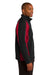 Sport-Tek ST970 Mens Water Resistant Full Zip Jacket Black/True Red Model Side