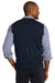 Port Authority SW286 Mens V-Neck Sweater Vest Navy Blue Model Back