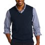 Port Authority Mens V-Neck Sweater Vest - Navy Blue