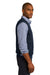 Port Authority SW286 Mens V-Neck Sweater Vest Navy Blue Model Side