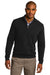 Port Authority SW290 Mens Long Sleeve 1/4 Zip Sweater Black Model Front