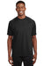 Sport-Tek T473 Mens Dry Zone Moisture Wicking Short Sleeve Crewneck T-Shirt Black Model Front