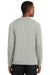 Sport-Tek T473LS Mens Dry Zone Moisture Wicking Long Sleeve Crewneck T-Shirt Silver Grey Model Back