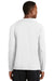 Sport-Tek T473LS Mens Dry Zone Moisture Wicking Long Sleeve Crewneck T-Shirt White Model Back