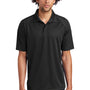 Sport-Tek Mens Dri-Mesh Moisture Wicking Short Sleeve Polo Shirt - Black