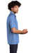 Sport-Tek T474 Mens Dri-Mesh Moisture Wicking Short Sleeve Polo Shirt Carolina Blue Model Side