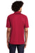 Sport-Tek T474 Mens Dri-Mesh Moisture Wicking Short Sleeve Polo Shirt Engine Red Model Back