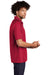 Sport-Tek T474 Mens Dri-Mesh Moisture Wicking Short Sleeve Polo Shirt Engine Red Model Side