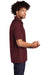 Sport-Tek T474 Mens Dri-Mesh Moisture Wicking Short Sleeve Polo Shirt Maroon Model Side