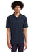 Sport-Tek T474 Mens Dri-Mesh Moisture Wicking Short Sleeve Polo Shirt Navy Blue Model Front