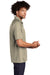 Sport-Tek T474 Mens Dri-Mesh Moisture Wicking Short Sleeve Polo Shirt Sandstone Model Side