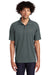 Sport-Tek T474 Mens Dri-Mesh Moisture Wicking Short Sleeve Polo Shirt Steel Grey Model Front