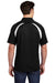 Sport-Tek T476 Mens Dry Zone Moisture Wicking Short Sleeve Polo Shirt Black/White Model Back