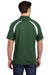 Sport-Tek T476 Mens Dry Zone Moisture Wicking Short Sleeve Polo Shirt Forest Green/White Model Back