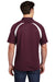 Sport-Tek T476 Mens Dry Zone Moisture Wicking Short Sleeve Polo Shirt Maroon/White Model Back