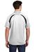 Sport-Tek T476 Mens Dry Zone Moisture Wicking Short Sleeve Polo Shirt White/Black Model Back