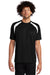 Sport-Tek T478 Mens Dry Zone Moisture Wicking Short Sleeve Crewneck T-Shirt Black/White Model Front