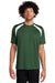 Sport-Tek T478 Mens Dry Zone Moisture Wicking Short Sleeve Crewneck T-Shirt Forest Green/White Model Front