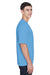 Team 365 TT11 Mens Zone Performance Moisture Wicking Short Sleeve Crewneck T-Shirt Light Blue Model Side