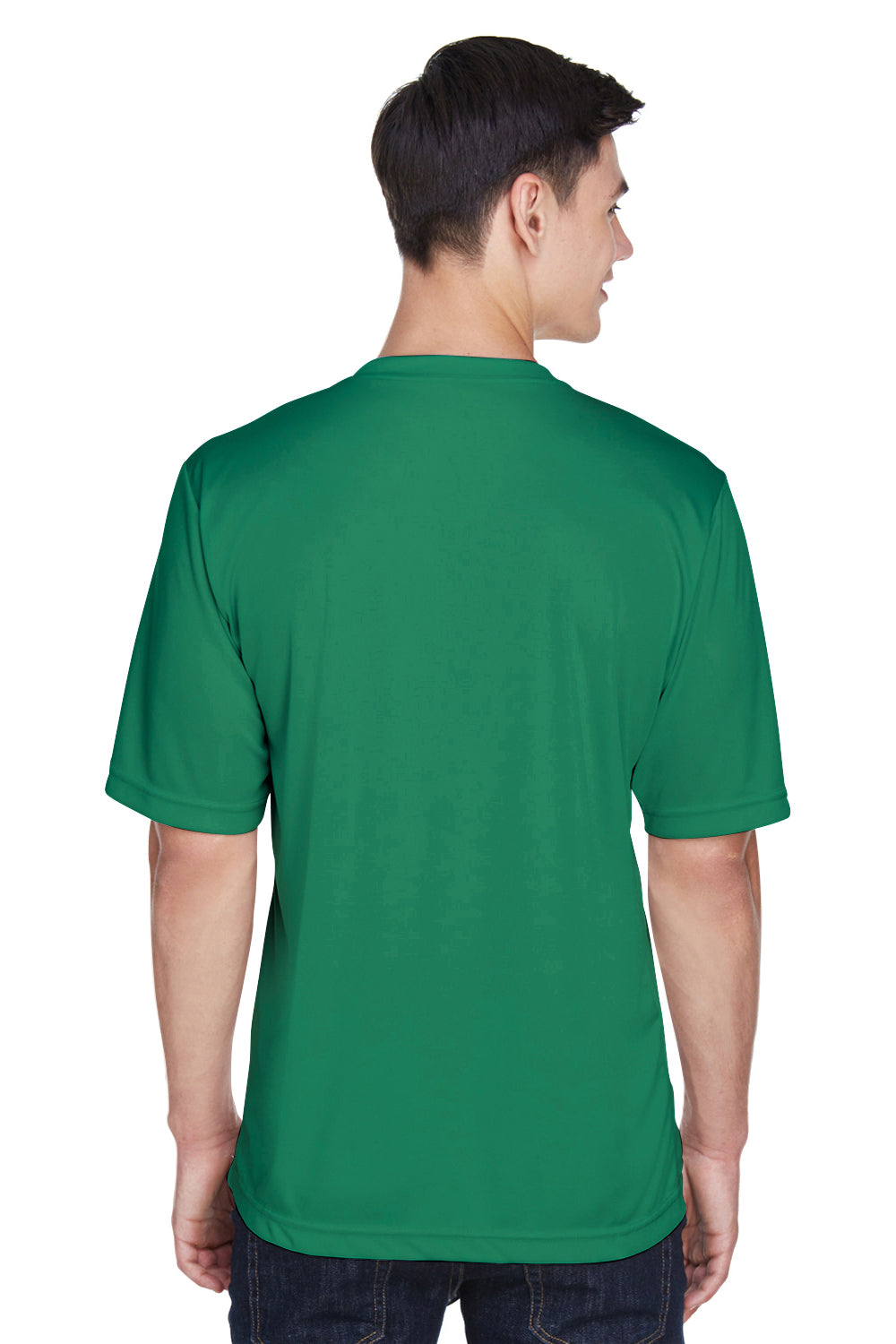 Team 365 TT11 Mens Zone Performance Moisture Wicking Short Sleeve Crewneck T-Shirt Kelly Green Model Back