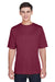 Team 365 TT11 Mens Zone Performance Moisture Wicking Short Sleeve Crewneck T-Shirt Maroon Model Front