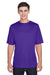 Team 365 TT11 Mens Zone Performance Moisture Wicking Short Sleeve Crewneck T-Shirt Purple Model Front