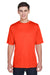 Team 365 TT11 Mens Zone Performance Moisture Wicking Short Sleeve Crewneck T-Shirt Orange Model Front