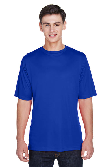 Team 365 TT11 Mens Zone Performance Moisture Wicking Short Sleeve Crewneck T-Shirt Royal Blue Model Front