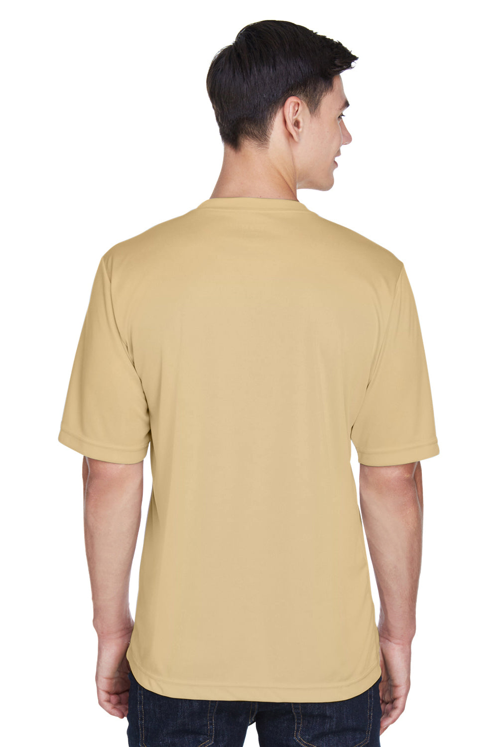 Team 365 TT11 Mens Zone Performance Moisture Wicking Short Sleeve Crewneck T-Shirt Vegas Gold Model Back