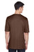 Team 365 TT11 Mens Zone Performance Moisture Wicking Short Sleeve Crewneck T-Shirt Dark Brown Model Back