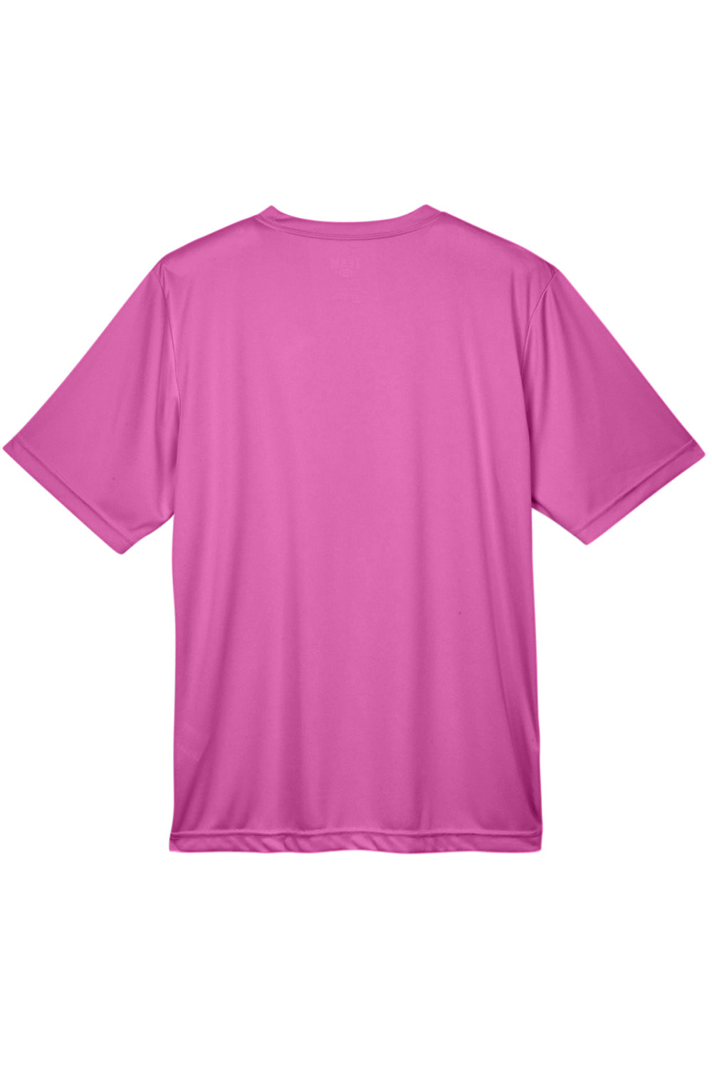 Team 365 TT11 Mens Zone Performance Moisture Wicking Short Sleeve Crewneck T-Shirt Charity Pink Flat Back