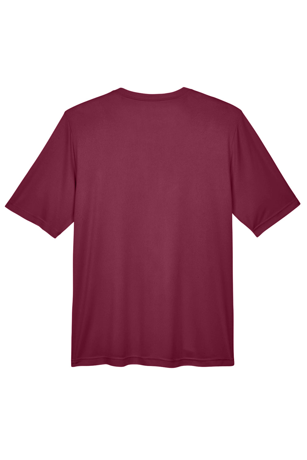 Team 365 TT11 Mens Zone Performance Moisture Wicking Short Sleeve Crewneck T-Shirt Maroon Flat Back