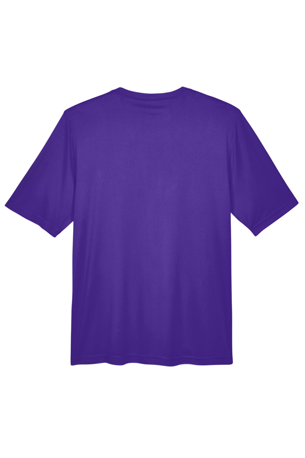 Team 365 TT11 Mens Zone Performance Moisture Wicking Short Sleeve Crewneck T-Shirt Purple Flat Back