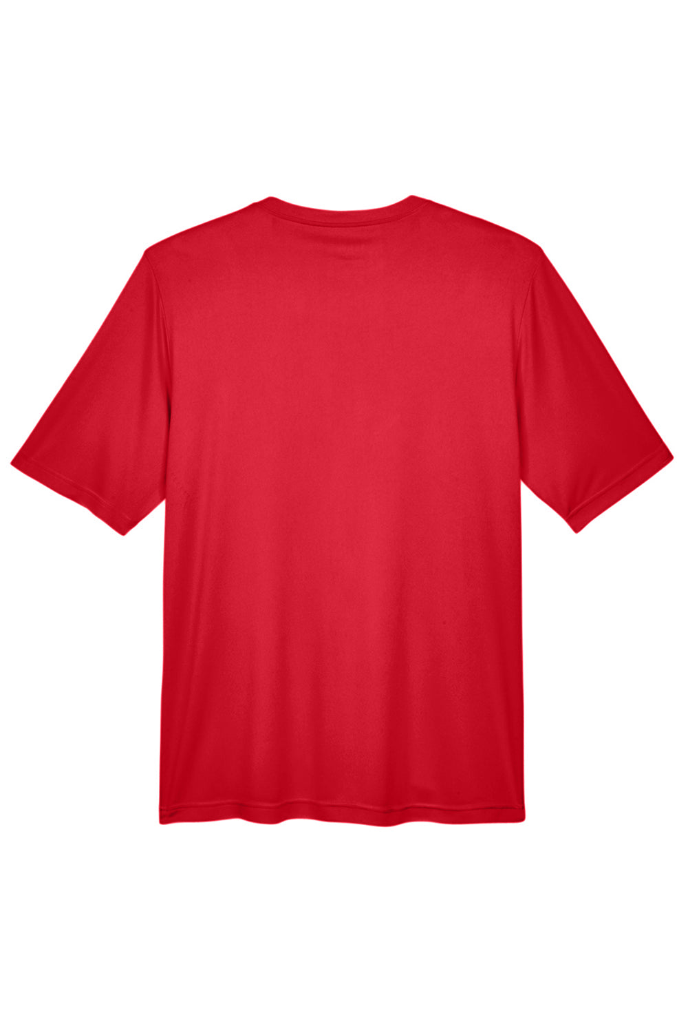 Team 365 TT11 Mens Zone Performance Moisture Wicking Short Sleeve Crewneck T-Shirt Red Flat Back