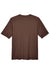 Team 365 TT11 Mens Zone Performance Moisture Wicking Short Sleeve Crewneck T-Shirt Dark Brown Flat Back