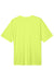 Team 365 TT11 Mens Zone Performance Moisture Wicking Short Sleeve Crewneck T-Shirt Safety Yellow Flat Back