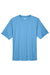 Team 365 TT11 Mens Zone Performance Moisture Wicking Short Sleeve Crewneck T-Shirt Light Blue Flat Front