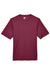 Team 365 TT11 Mens Zone Performance Moisture Wicking Short Sleeve Crewneck T-Shirt Maroon Flat Front