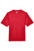 Team 365 TT11 Mens Zone Performance Moisture Wicking Short Sleeve Crewneck T-Shirt Red Flat Front