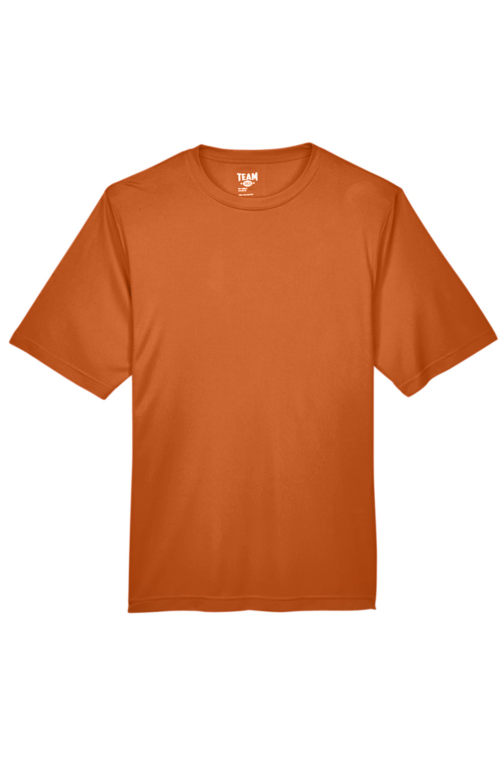 Team 365 TT11 Mens Zone Performance Moisture Wicking Short Sleeve Crewneck T-Shirt Burnt Orange Flat Front