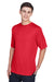 Team 365 TT11 Mens Zone Performance Moisture Wicking Short Sleeve Crewneck T-Shirt Red Model 3q