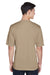 Team 365 TT11 Mens Zone Performance Moisture Wicking Short Sleeve Crewneck T-Shirt Desert Khaki Model Back