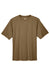 Team 365 TT11 Mens Zone Performance Moisture Wicking Short Sleeve Crewneck T-Shirt Coyote Brown Flat Front