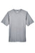 Team 365 TT11H Mens Sonic Performance Heather Moisture Wicking Short Sleeve Crewneck T-Shirt Heather Grey Flat Front